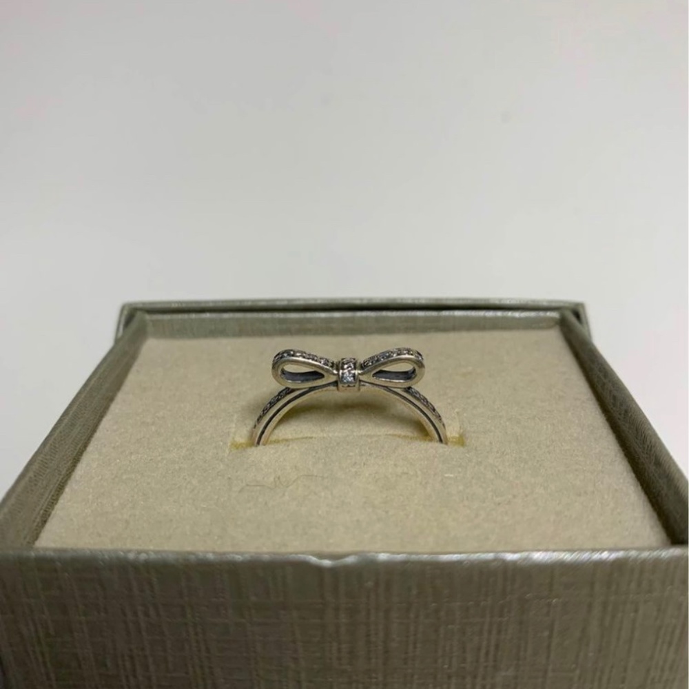 Pandora Silver Bow Ring